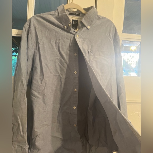 Light blue men’s fitted dress shirt, 100% cotton, great condition - Picture 4 of 6
